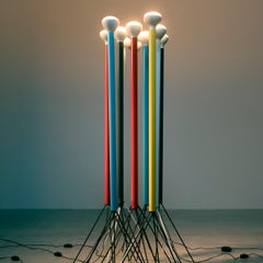 Flos Luminator Floor Lamp in White with Iron and Metal Frame