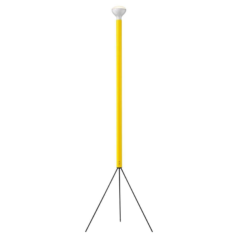 Lampadaire Flos Luminator jaune avec cadre en fer et métal