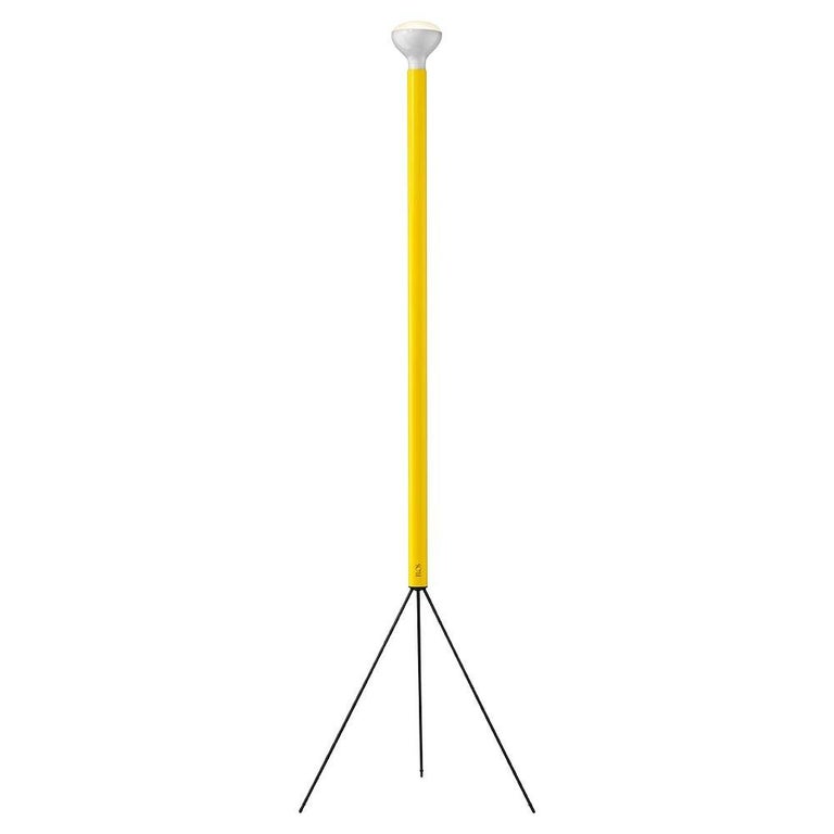 Flos Luminator Floor Lamp in Yellow with Iron and Metal Frame For Sale