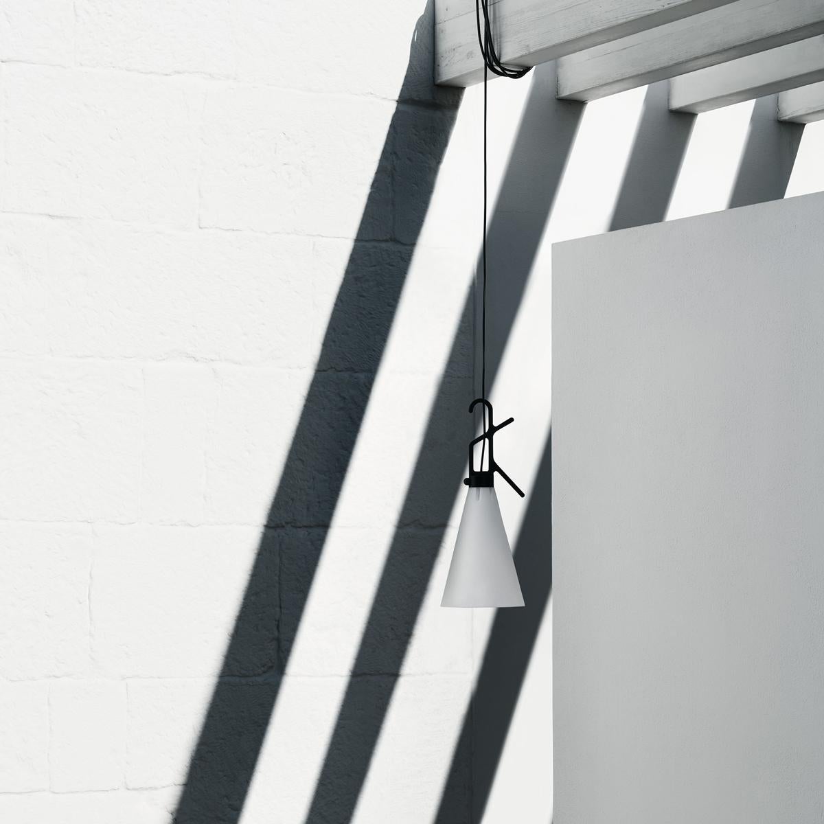 Modern Flos Mayday Outdoor Pendant in Mustard Yellow with Polypropylene Frame For Sale