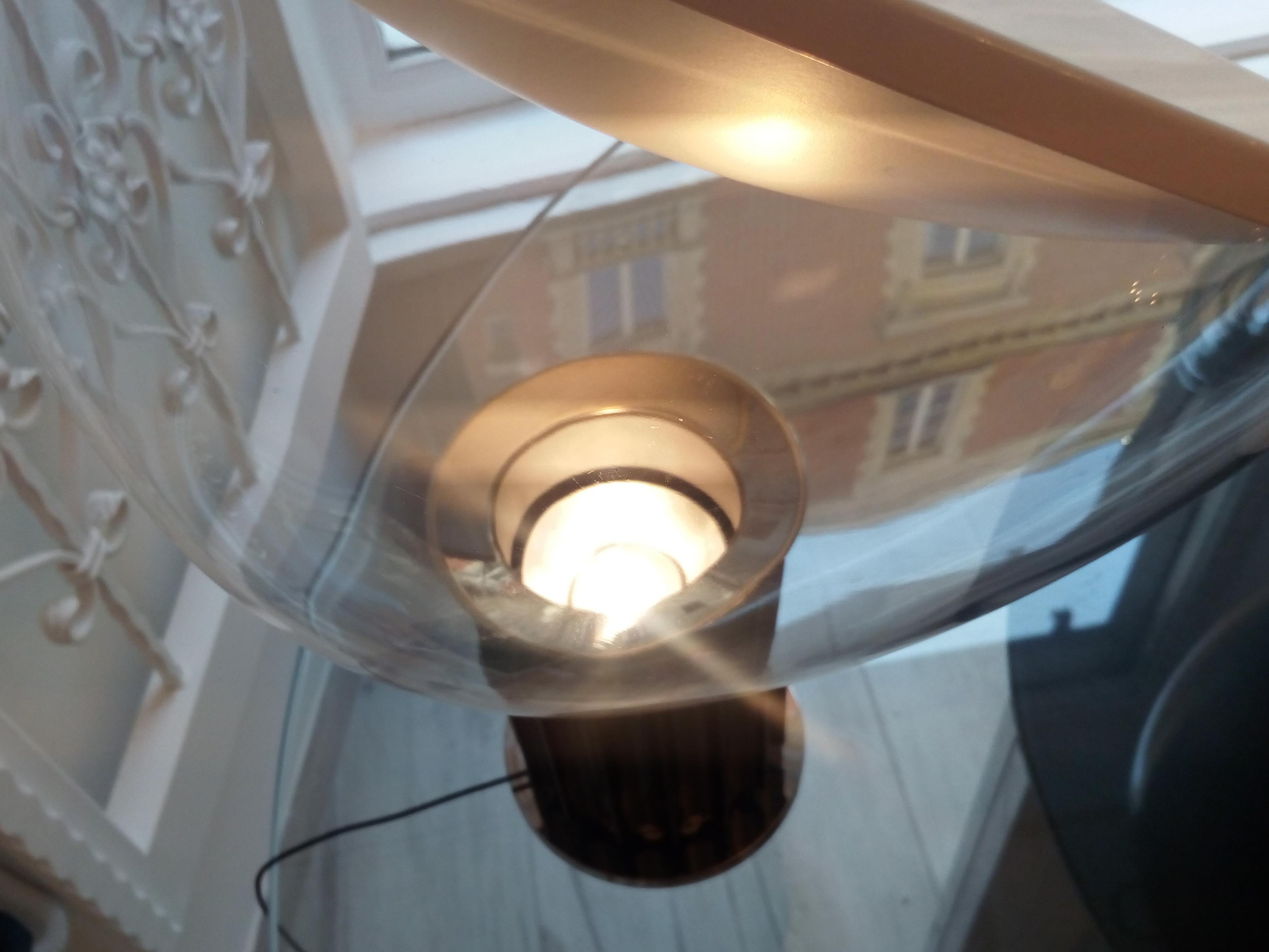 Metal Flos Mini Taccia Led Diffuser Lamp in Black, Achille & Pier Giacomo Castiglioni