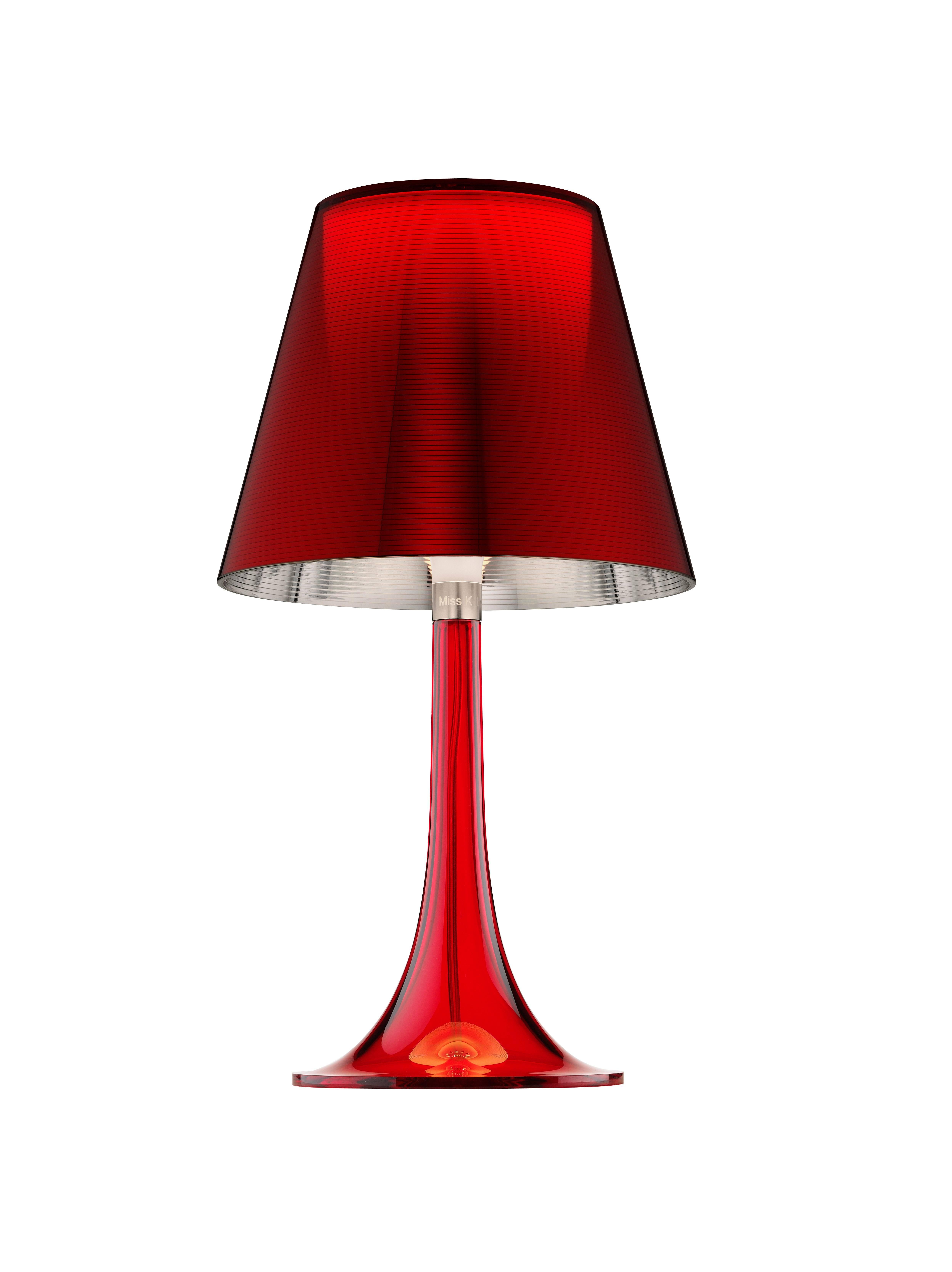 Created by innovative design master Philippe Starck, the Miss K table lamp brings a delightful duality to its work. When unlit, its transparent PC (polycarbonate) outer diffuser—which is internally finished with a high vacuum aluminization