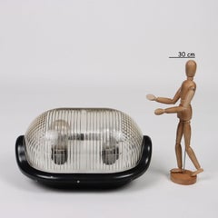 Flos Noce Wall Lamp Metal Glass, Italy, 1970s-1980s