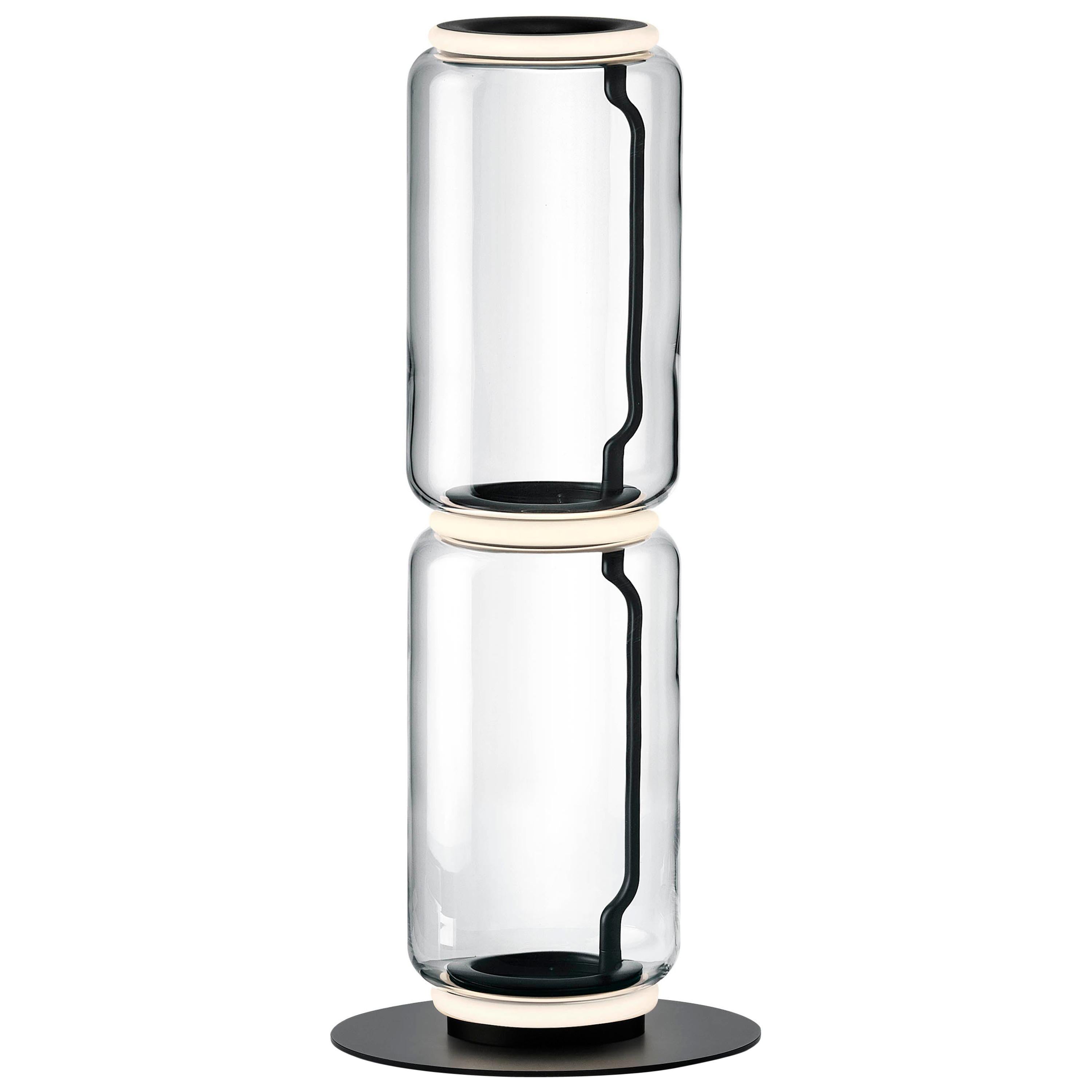 Flos Noctambule Floor Lamp with 2 Cylinders and Base by Konstantin Grcic