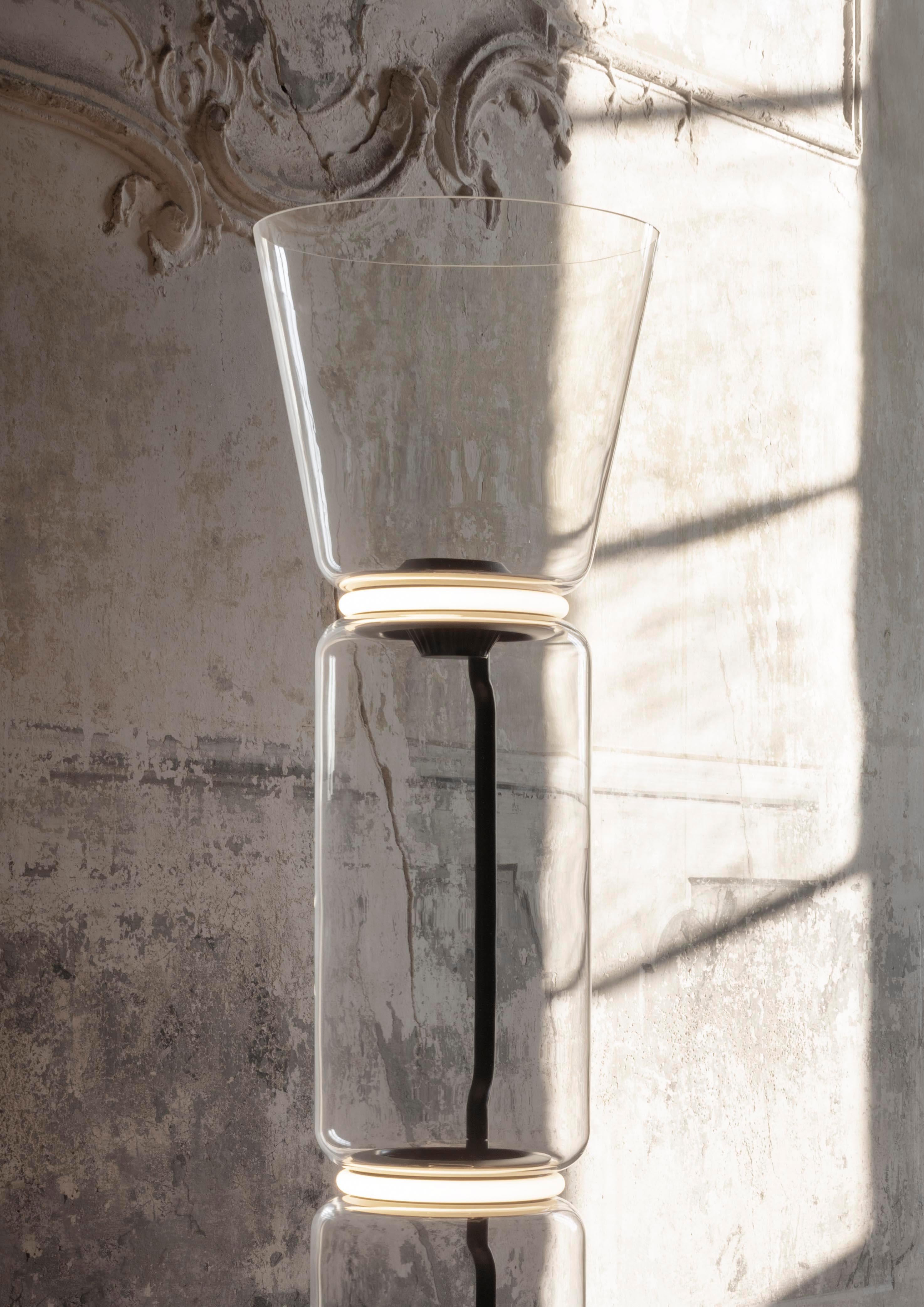 Modern Flos Noctambule Floor Lamp with 2 Cylinders, Cone, and Base by Konstantin Grcic For Sale