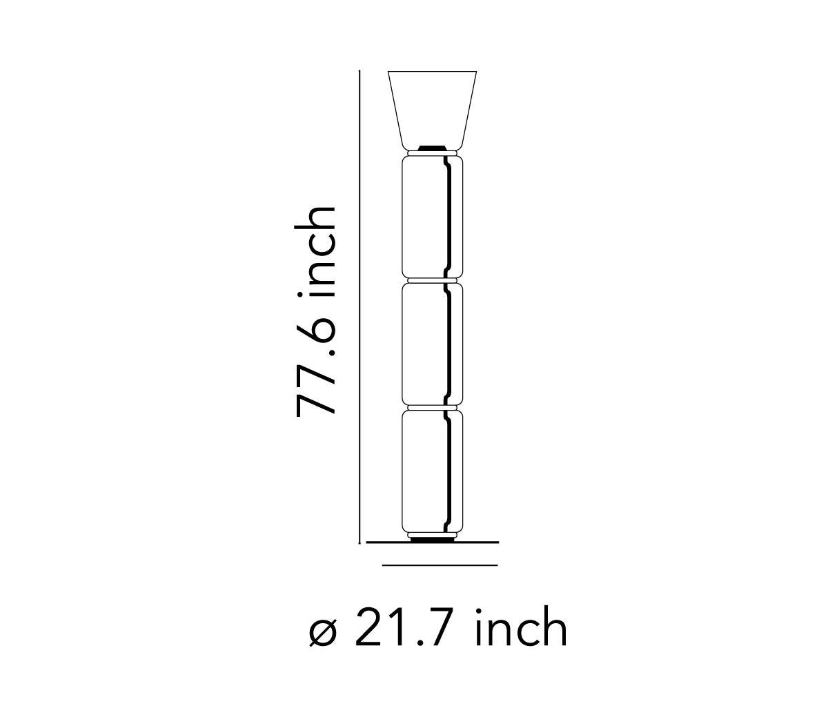 Italiano Lampada da terra Noctambule di Flos con 3 cilindri, cono e base di Konstantin Grcic in vendita