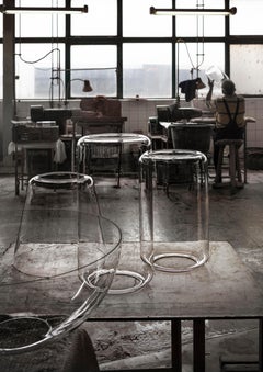 Flos Noctambule Floor Lamp with High Cylinder and Base by Konstantin Grcic