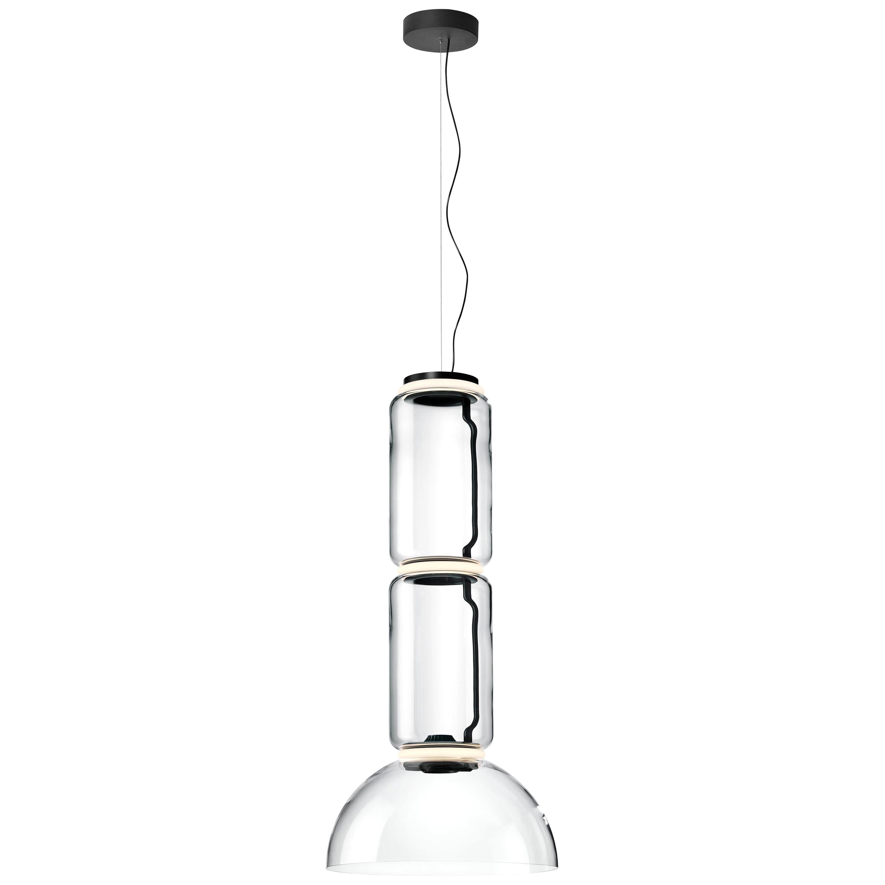 Flos Noctambule Pendant Light with 2 Cylinders and Bowl by Konstantin Grcic For Sale