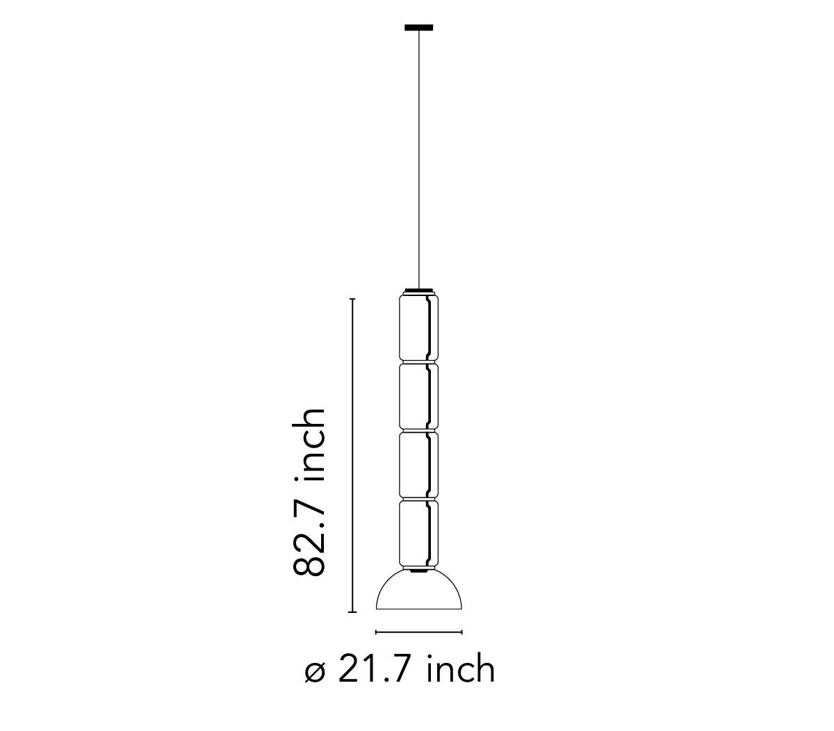 Italian Flos Noctambule Pendant Light with 4 Cylinders and Bowl by Konstantin Grcic For Sale