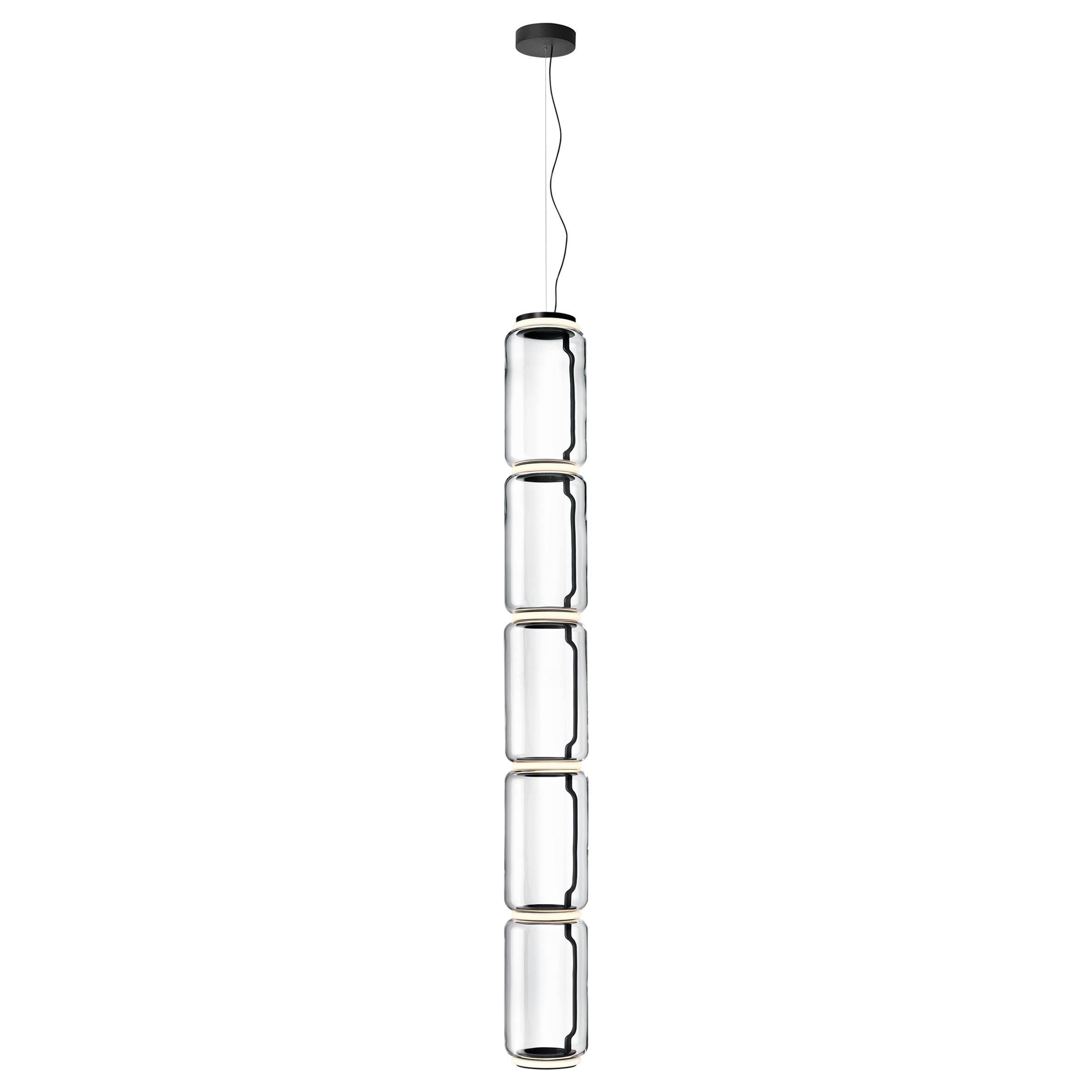 Flos Noctambule, lampada a sospensione con 5 cilindri di Konstantin Grcic