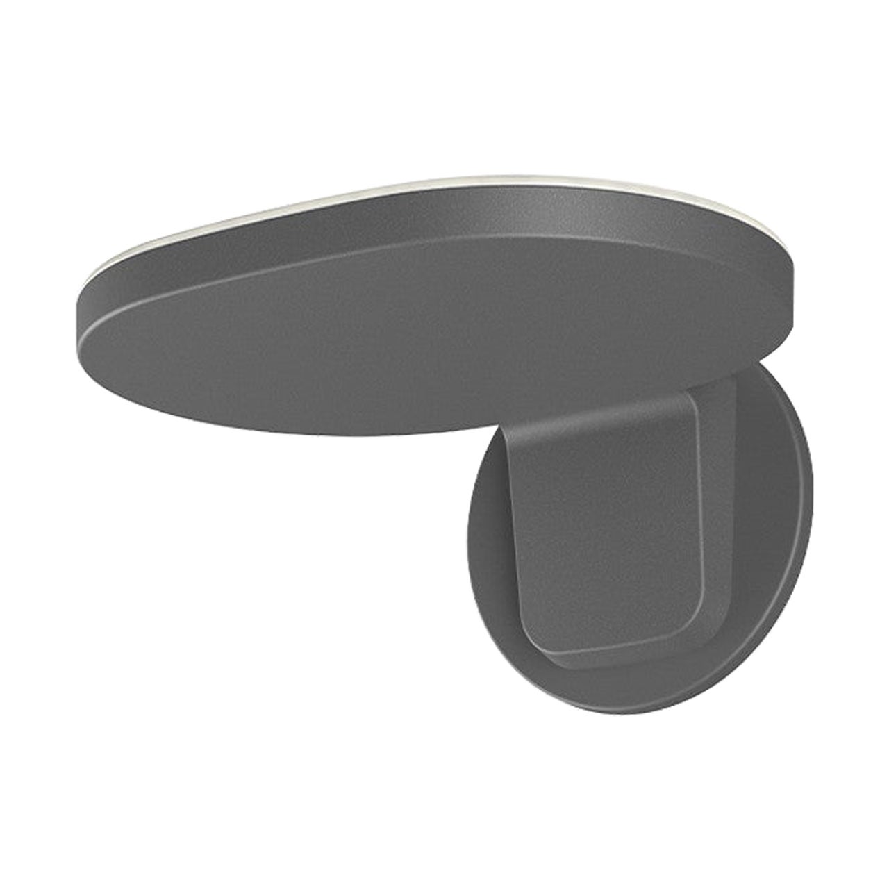 Aplique pequeño Flos Oplight W1 en antracita texturizada by Jasper Morrison