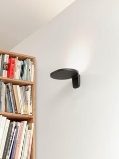 Flos Oplight W1 Small Wall Sconce in Textured Metallic Grey by Jasper Morrison