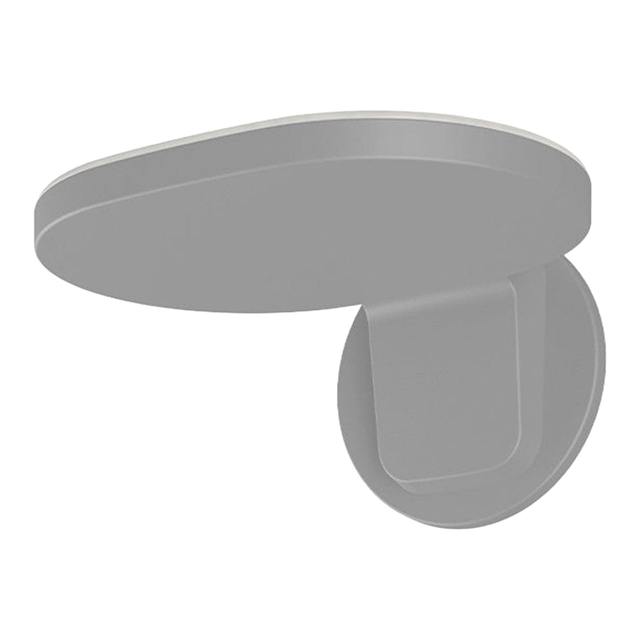 Aplique de pared pequeño Flos Oplight W1 en gris metalizado texturizado by Jasper Morrison