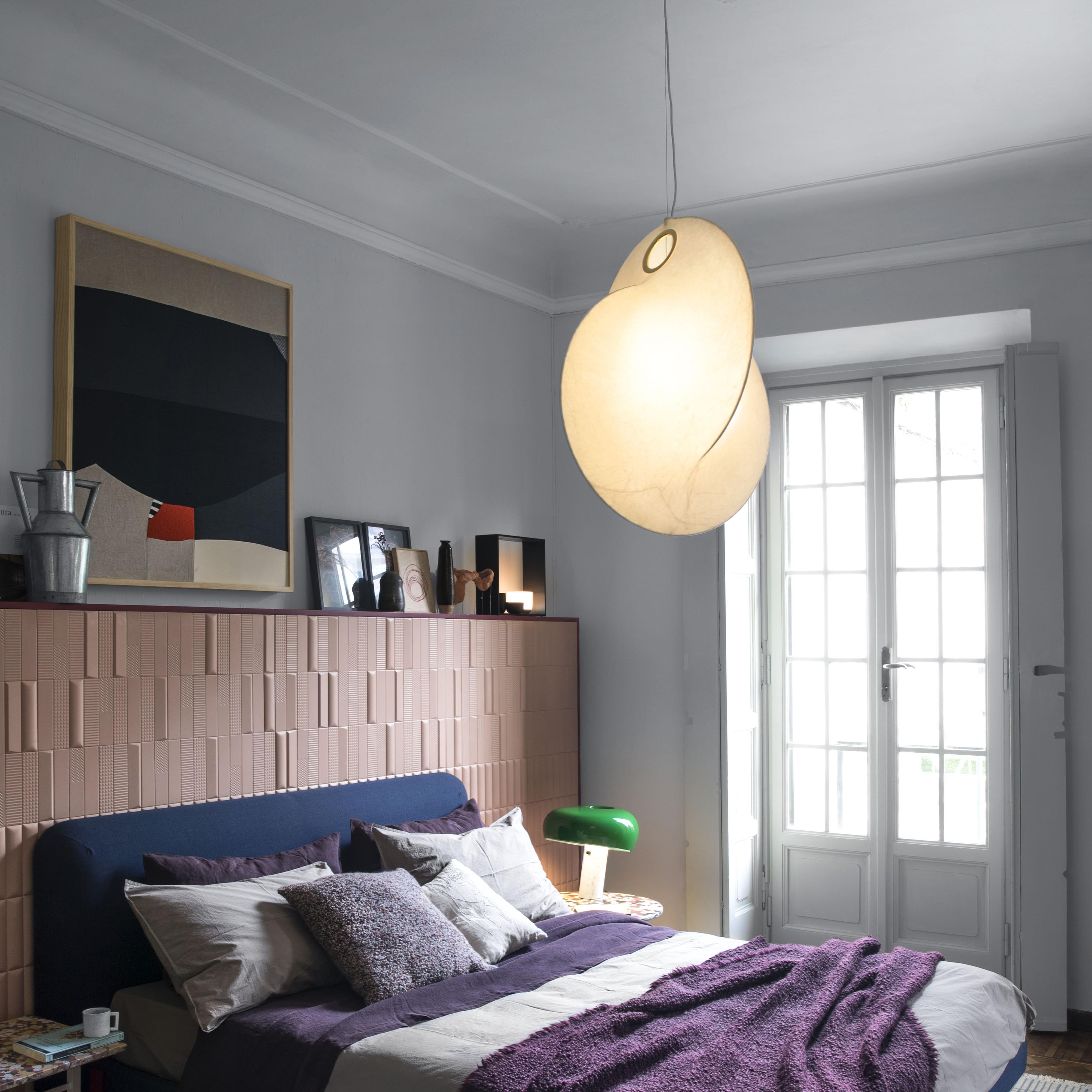 Acciaio FLOS Overlap S1 - Lampada a sospensione di Michael Anastassiades in vendita