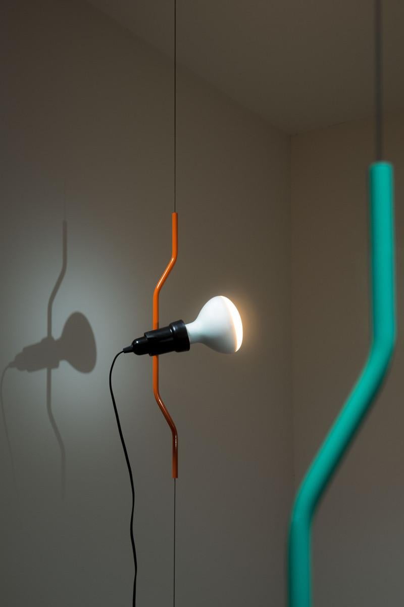 20th Century Flos Parentesi 50 Pendant Light in Orange by Achille Castiglioni and Pio Manzu For Sale
