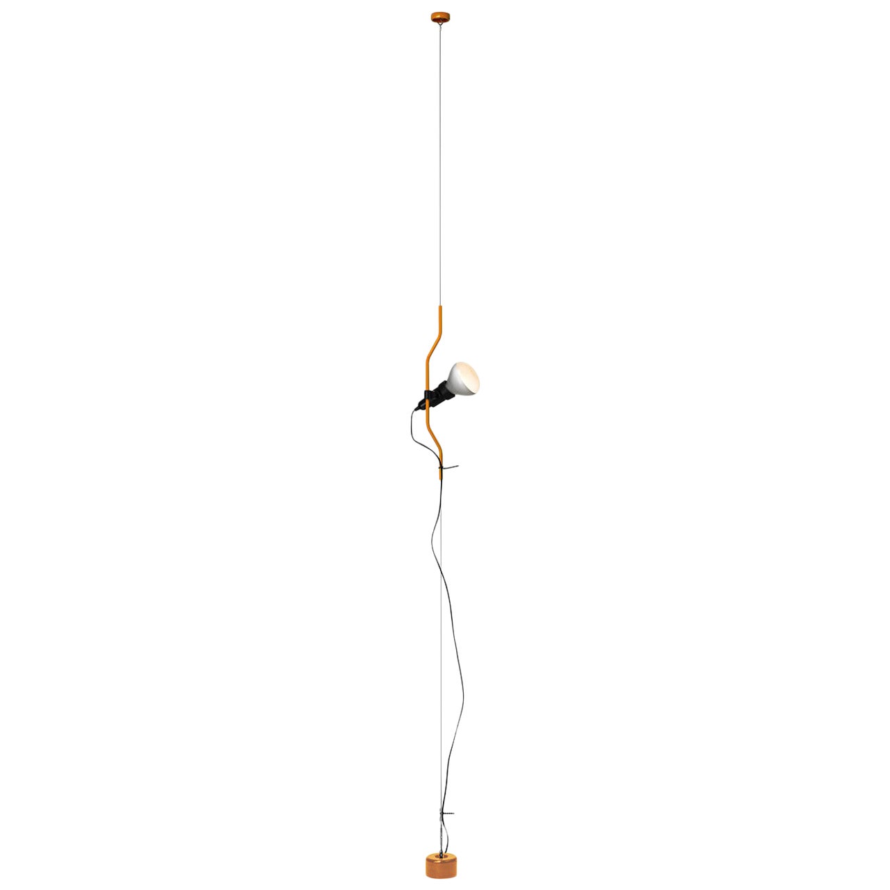 Flos Parentesi 50 Pendant Light in Orange by Achille Castiglioni and Pio Manzu in vendita