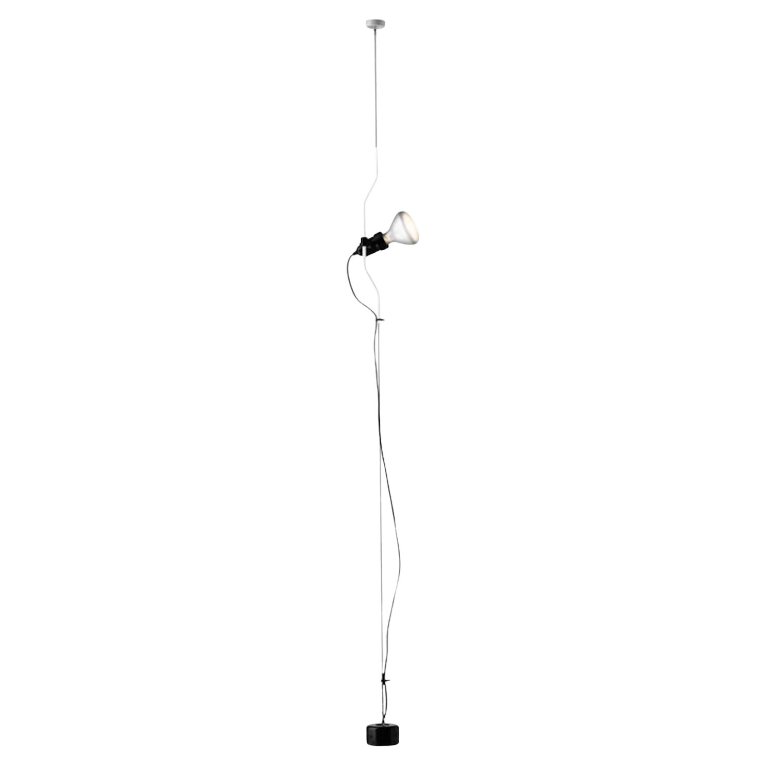 Flos Parentesi 50 Lampada a sospensione in bianco di Achille Castiglioni & Pio Manzu