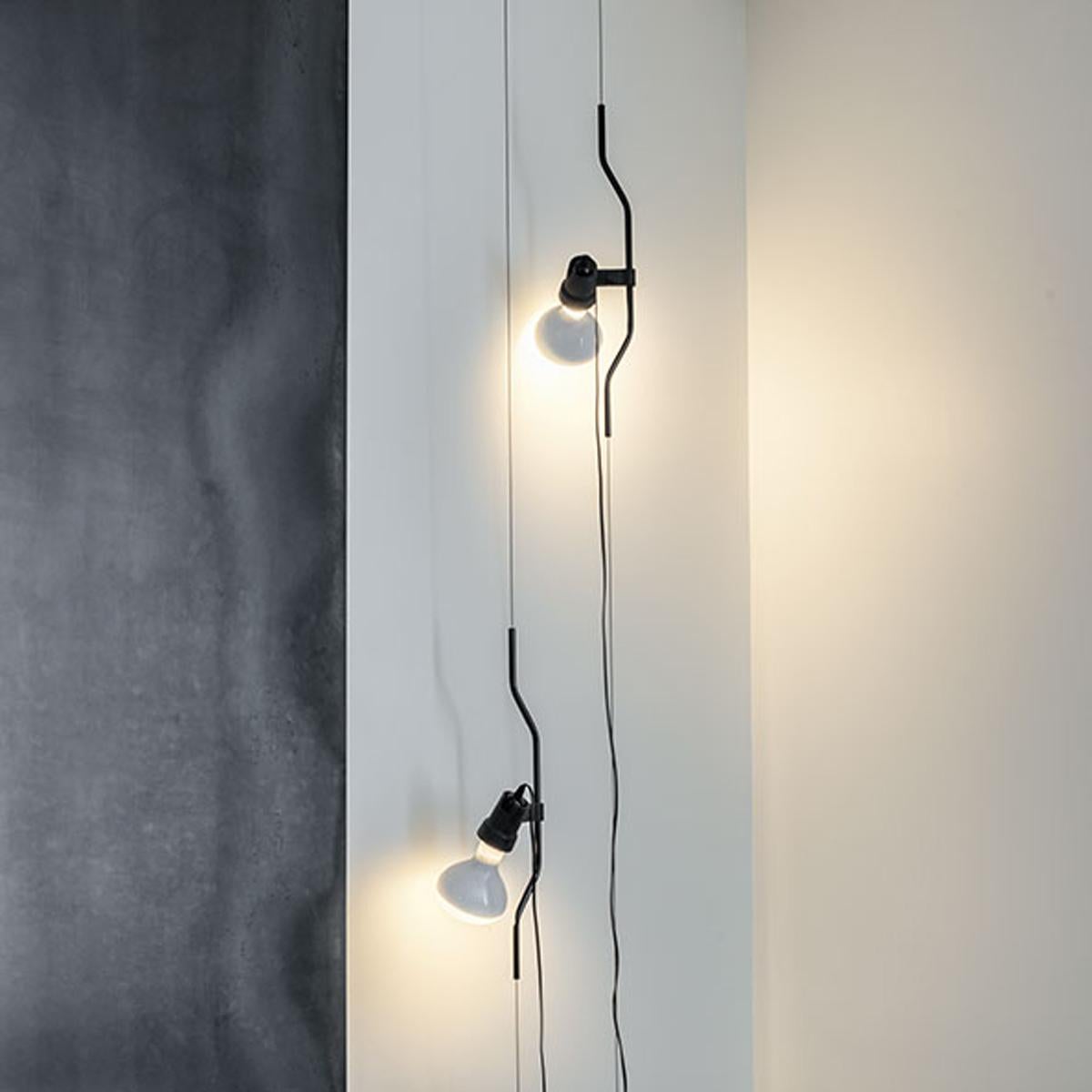 Contemporary Flos Parentesi Pendant Light in Black by Achille Castiglioni & Pio Manzu For Sale