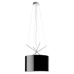 Flos Ray Suspension Lights in Schwarz glänzend von Rodolfo Dordoni