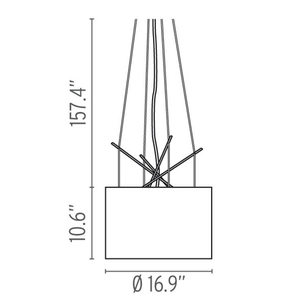 Flos Ray Suspensions en verre gris de Rodolfo Dordoni en vente 1