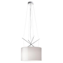 Flos Ray Suspension Lights in Grey Glass by Rodolfo Dordoni