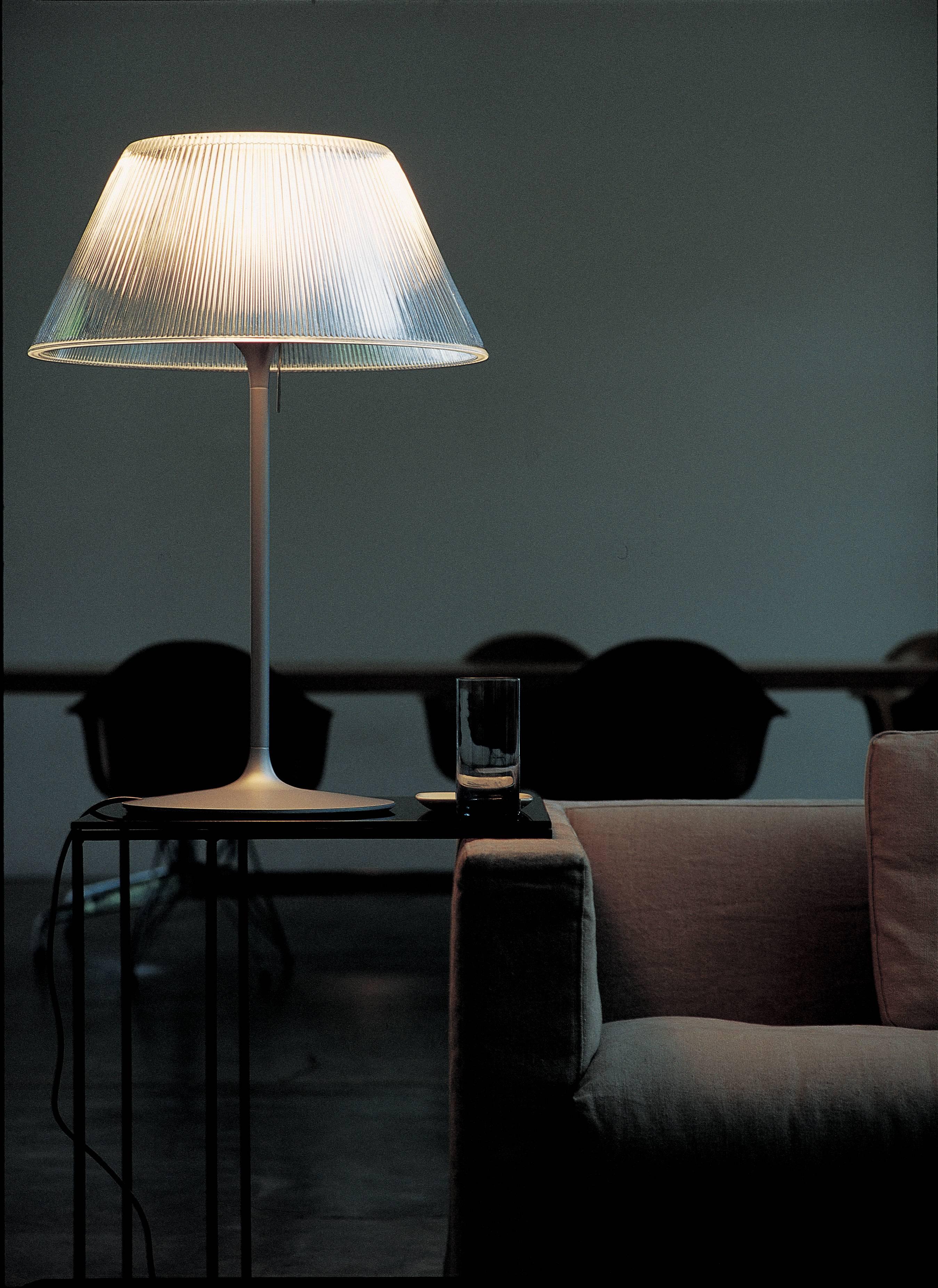 Modern FLOS Romeo Moon T1 Halogen Table Lamp by Philippe Starck