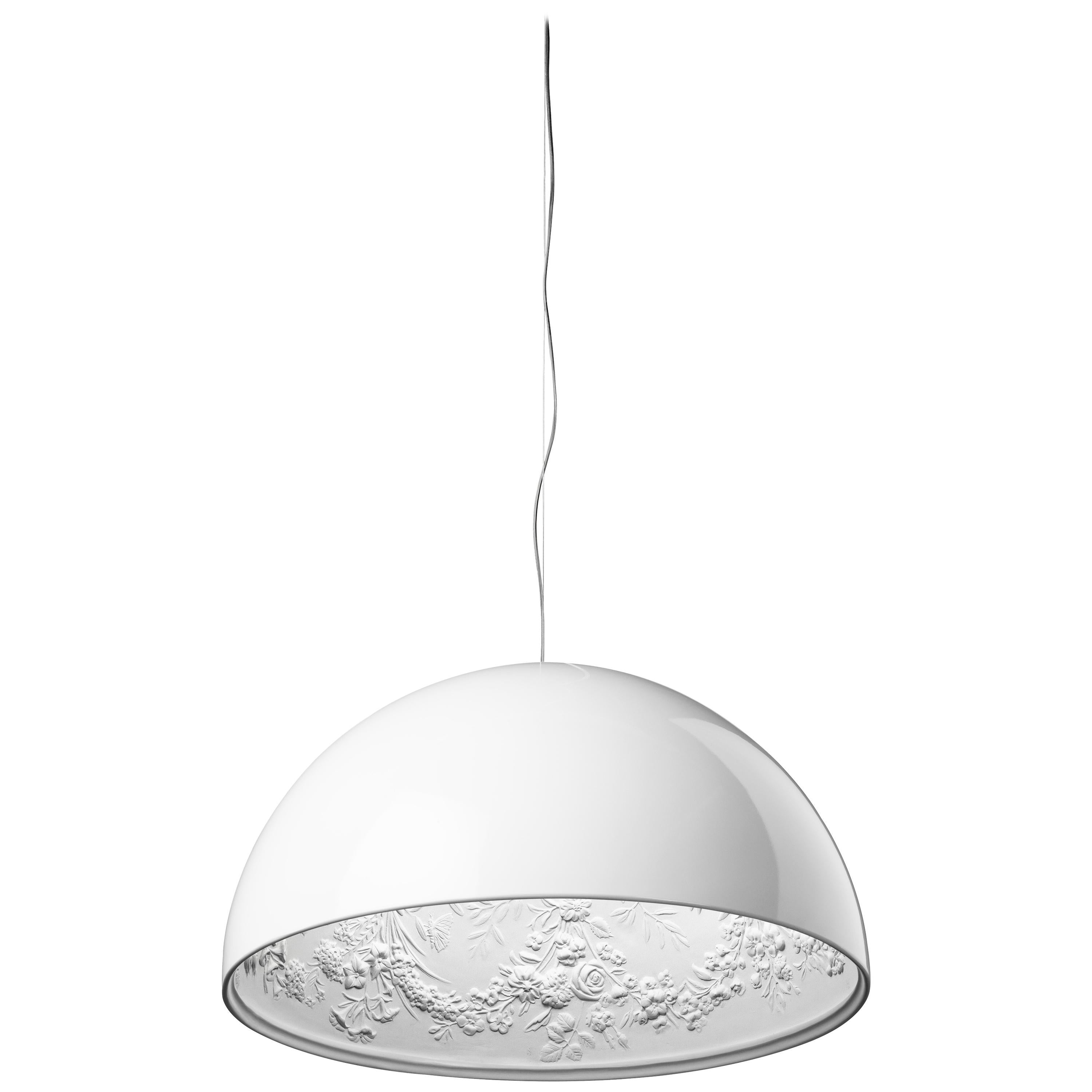 FLOS Sky Garden S2 Halogen-Hängelampe in Weiß von Marcel Wanders im Angebot