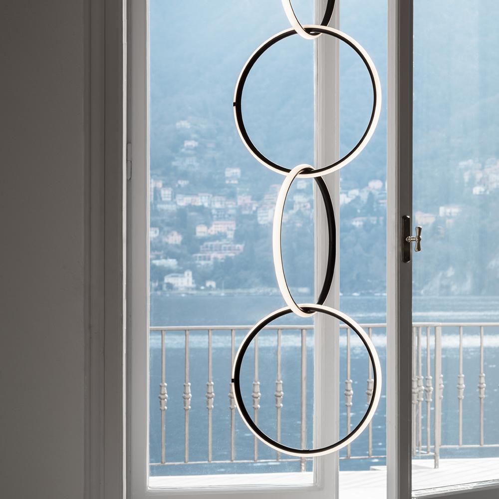 Italian FLOS Small and Medium Circles Arrangements Light by Michael Anastassiades For Sale