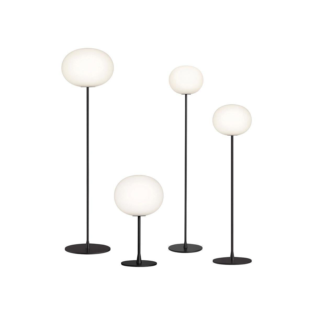 Modern FLOS Small Glo Ball F1 Floor Lamp in Glass and Steel, by Jasper Morrison For Sale