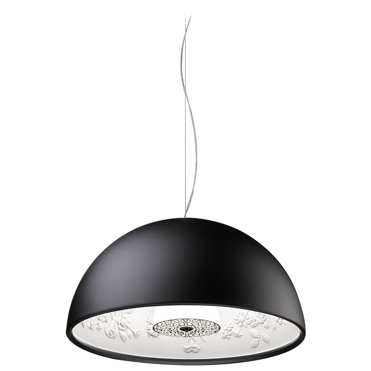 Petite lampe  suspension  gradation Flos Skygarden en noir mat de Marcel Wanders