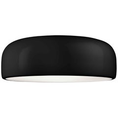 FLOS Smithfield C Halogen Flush Mount Light in Black by Jasper Morrison
