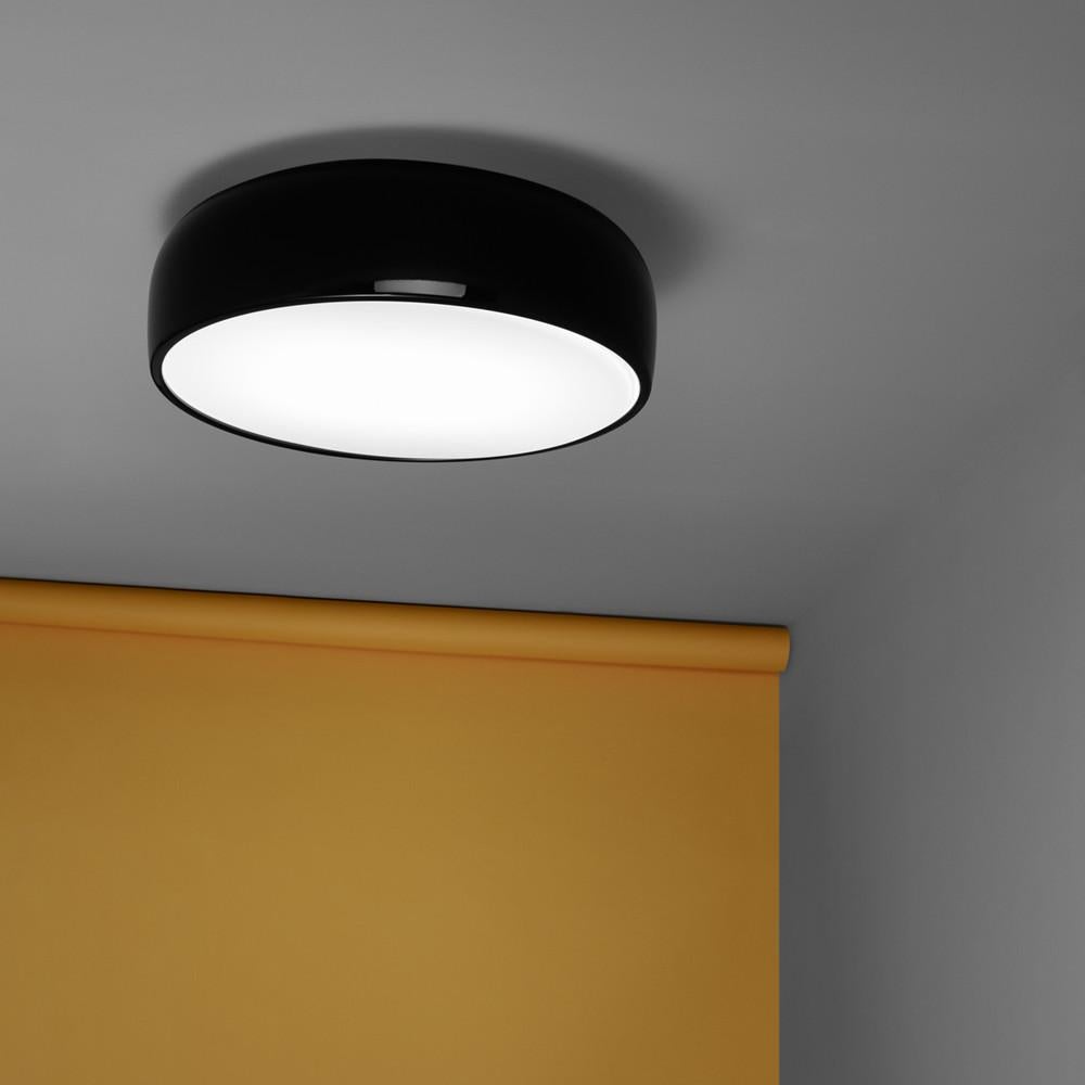 Flos Smithfield LED E26 Ceiling Lamp in Matte Black by Jasper Morrison In New Condition For Sale In Brooklyn, NY