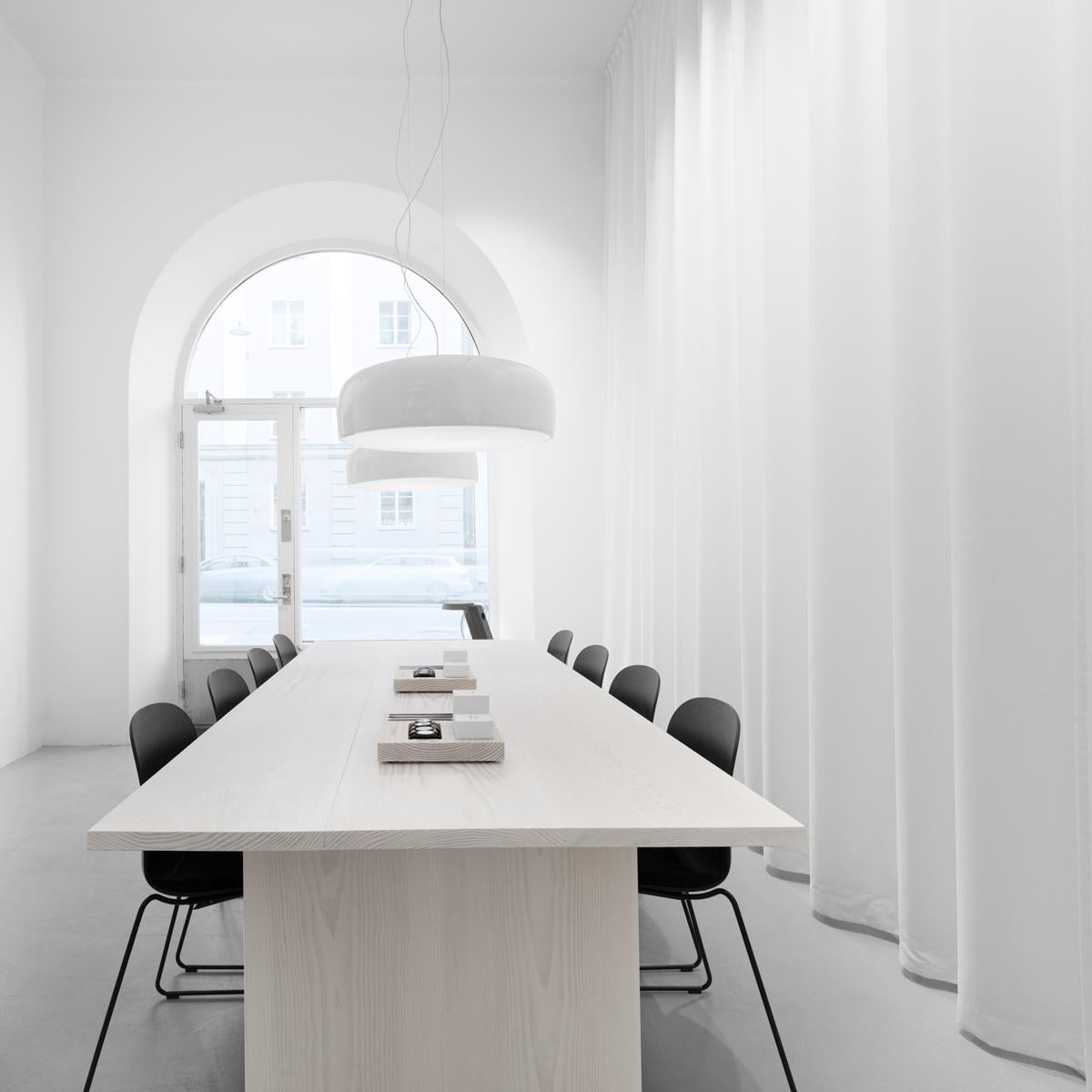 Alluminio FLOS Smithfield S, lampada a sospensione alogena in White di Jasper Morrison in vendita