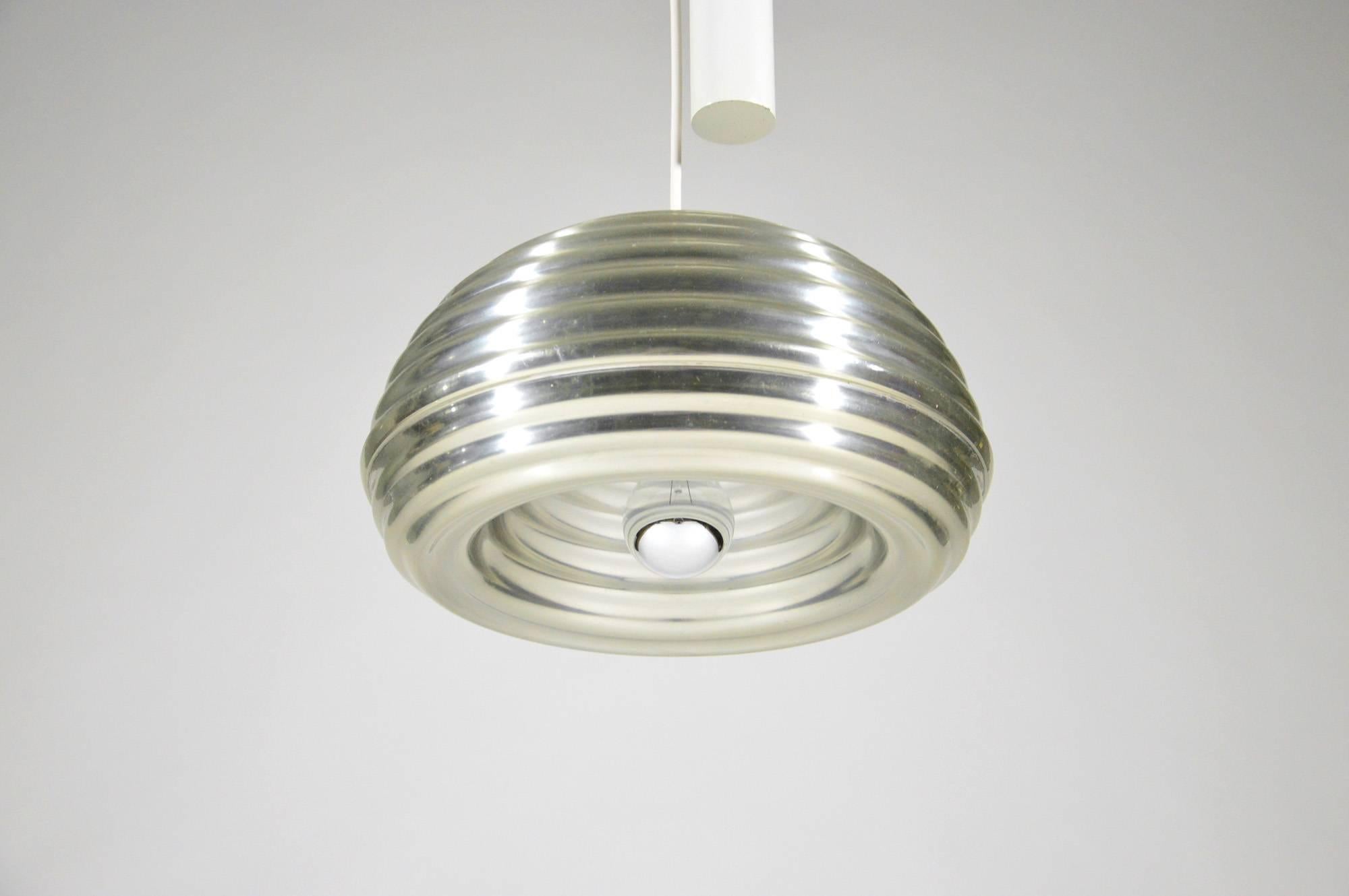 Turned Flos Splügen Bräu Pendant Lamp with Counterweight by A. and P. G. Castiglioni