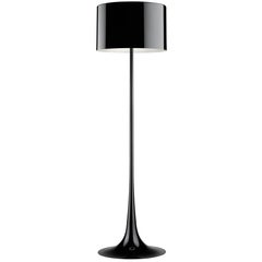 FLOS Spun Light Floor Lamp in Shiny Black by Sebastian Wrong