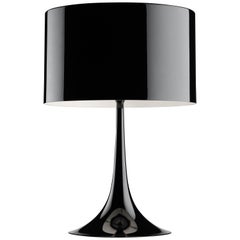 FLOS Spun T1 Halogen Table Lamp in Glossy Black by Sebastian Wrong