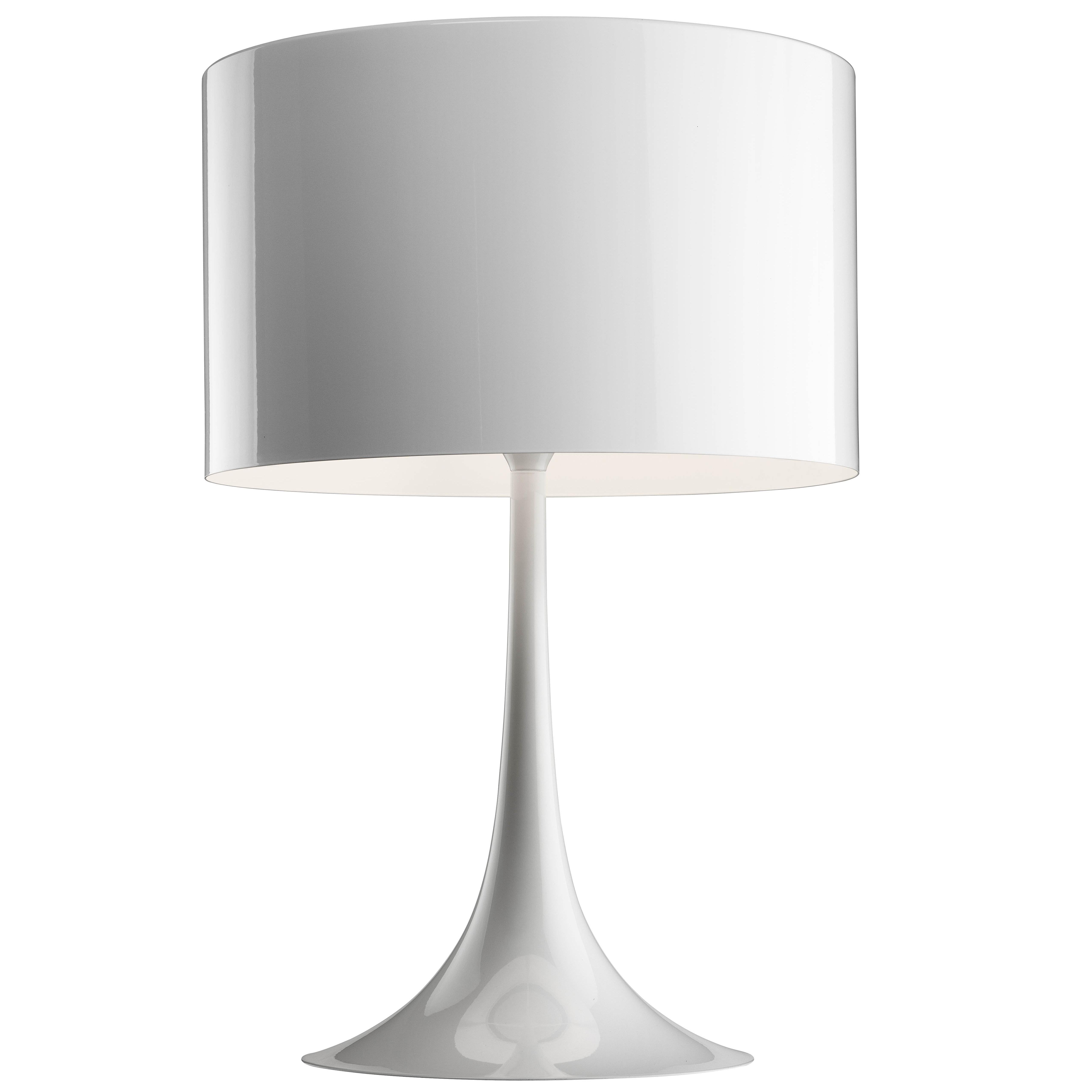 FLOS Spun T1 Halogen Table Lamp in Glossy White by Sebastian Wrong