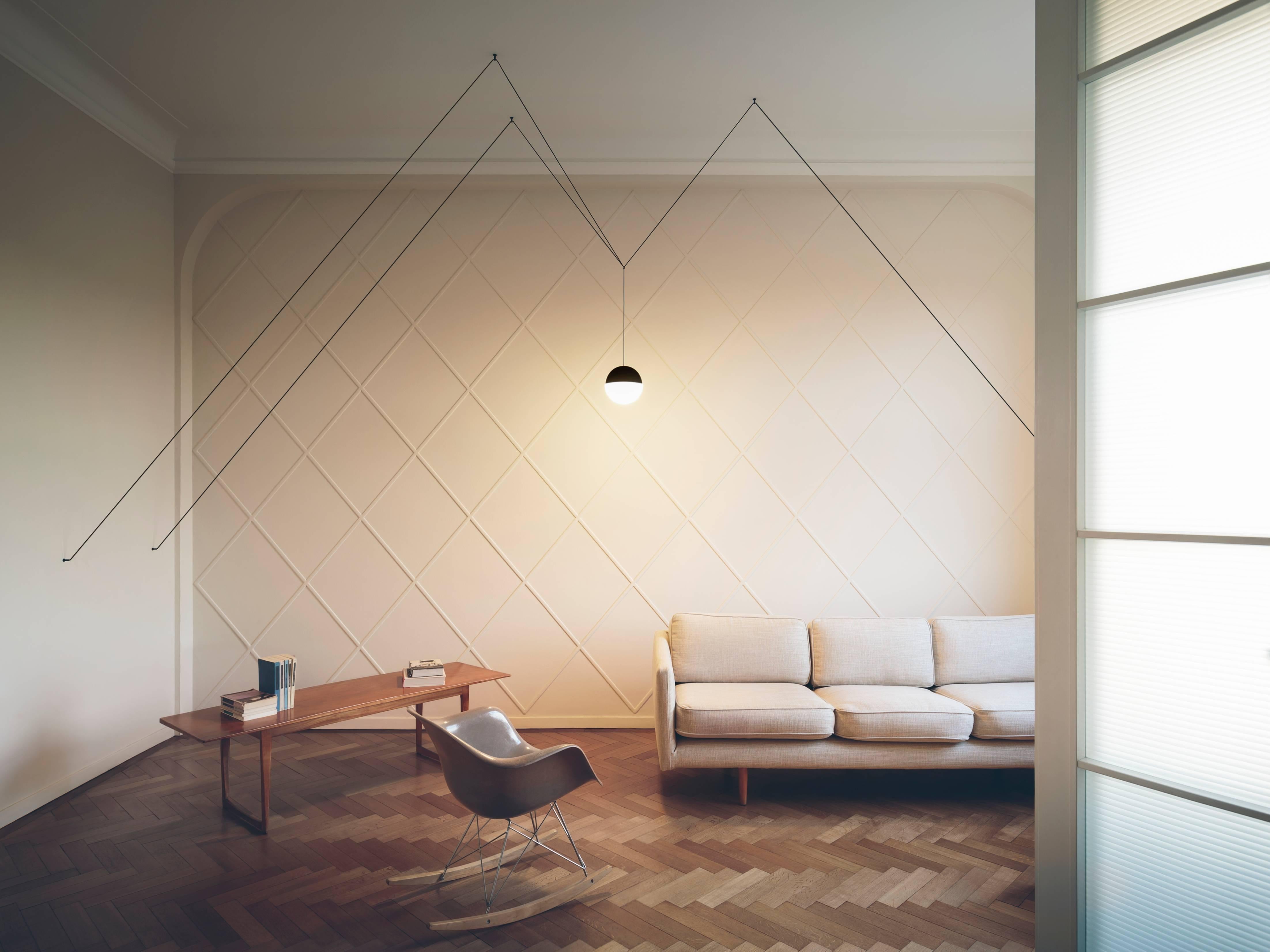 Modern Flos Round String Light with Canopy by Michael Anastassiades