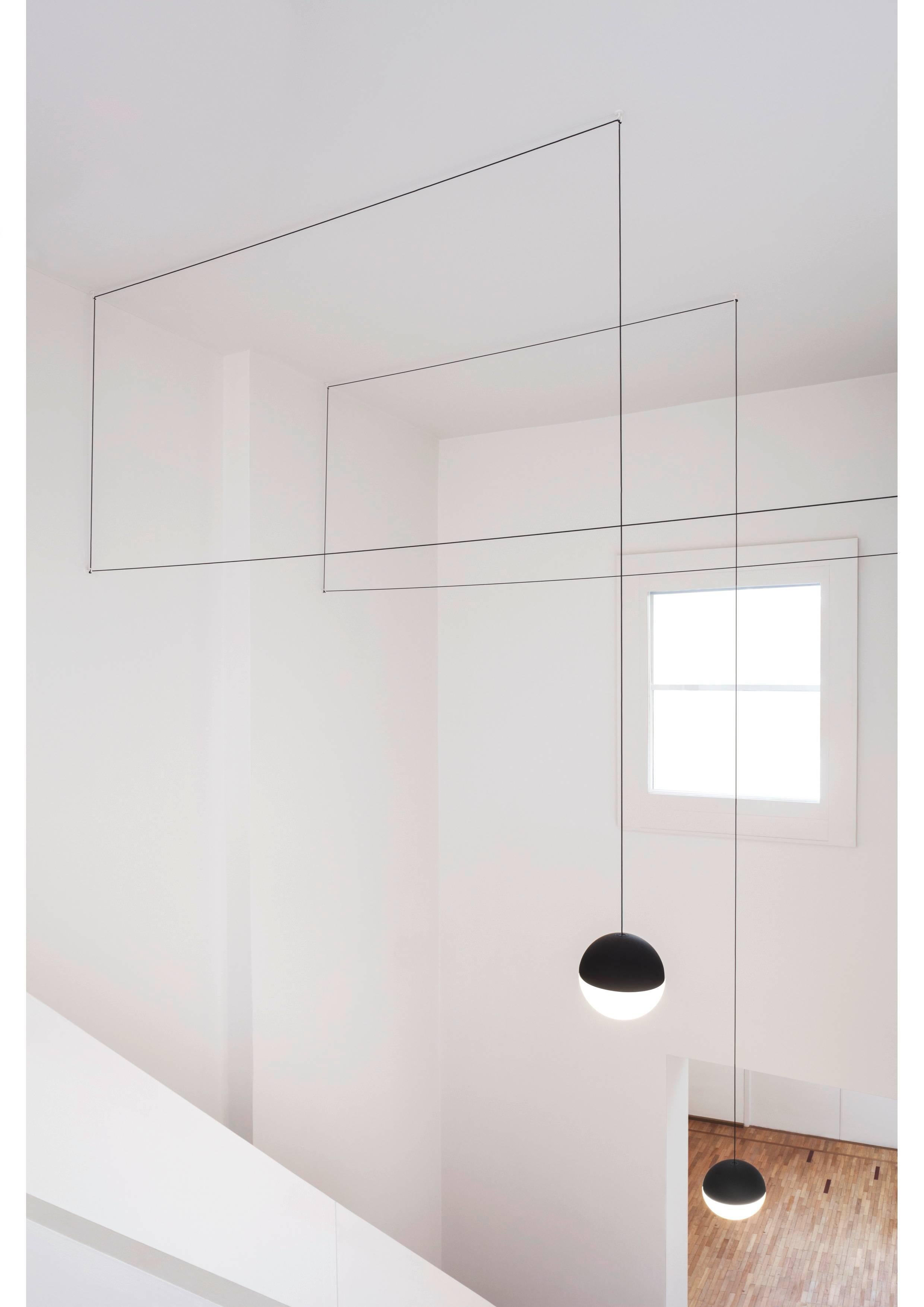 Italian Flos Round String Light with Canopy by Michael Anastassiades
