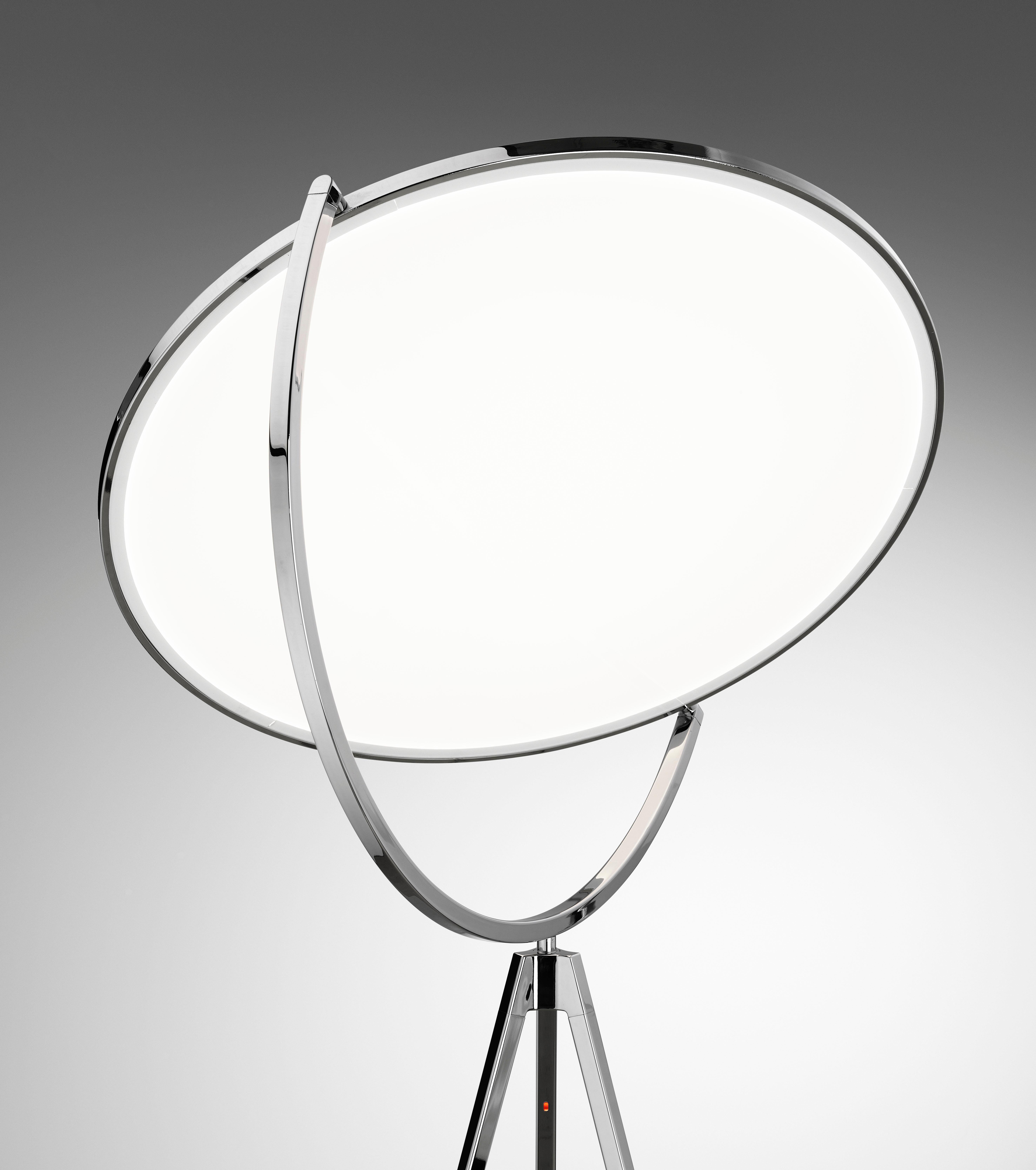 Italian FLOS Superloon Floor Lamp in Chrome by Jasper Morrison For Sale