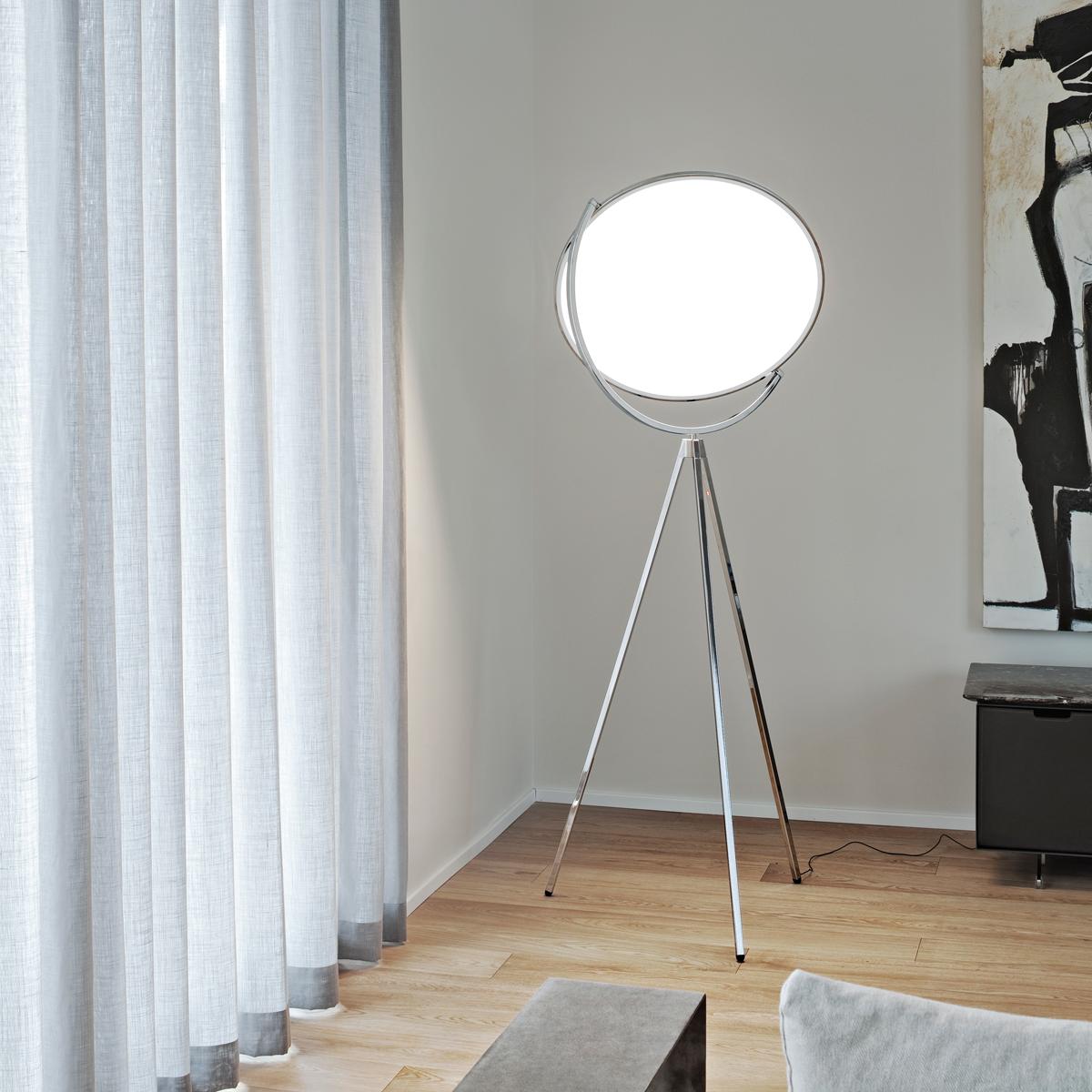 Contemporary FLOS Superloon Floor Lamp in Chrome by Jasper Morrison For Sale