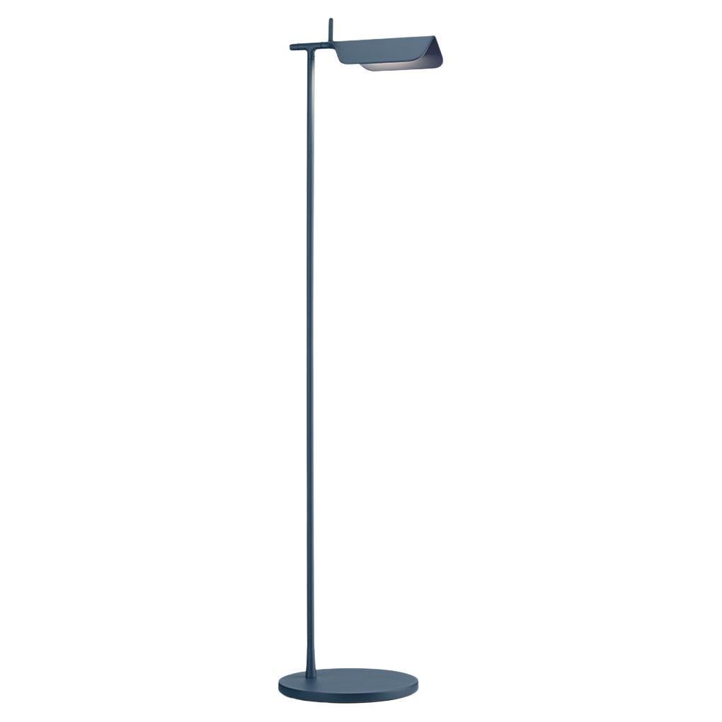 Lampadaire LED Flos Tab à tête rotative 90, bleu mat en vente