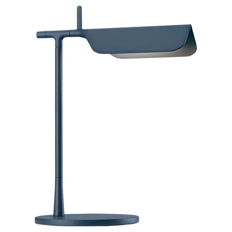 Flos Tab Table LED Lamp 2700K with Dimmer 90° Rotatable Head, Matte Blue For Sale