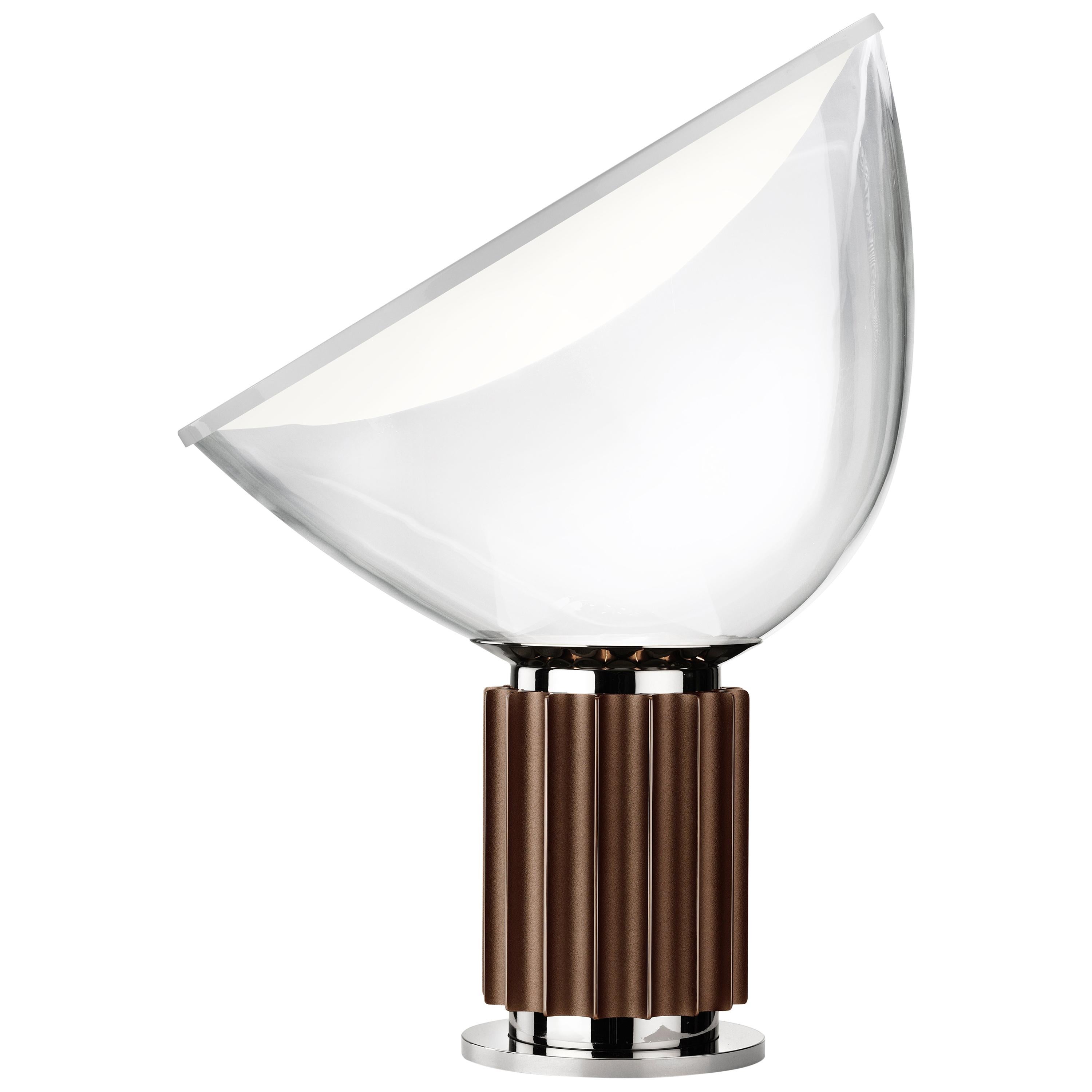 Lampe diffuseur LED FLOS Taccia en bronze par Achille & Pier Giacomo Castiglioni en vente