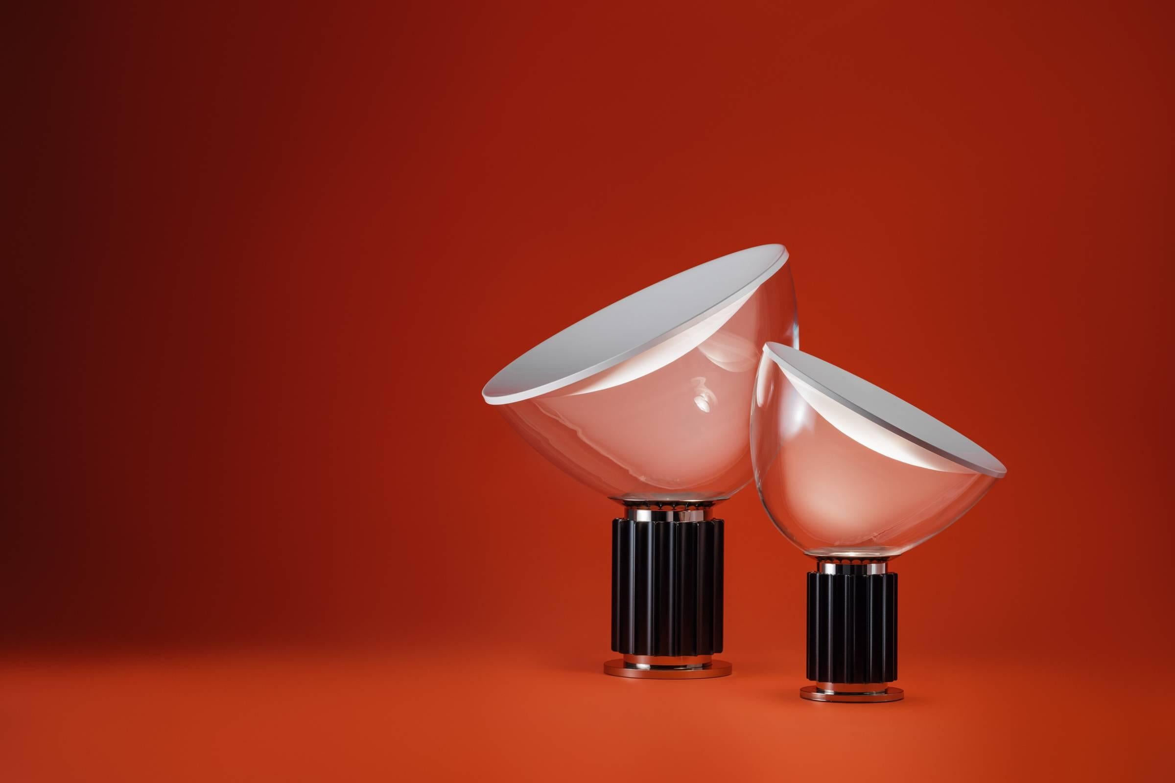 Modern FLOS Taccia Led Diffuser Lamp in Silver by Achille & Pier Giacomo Castiglioni For Sale