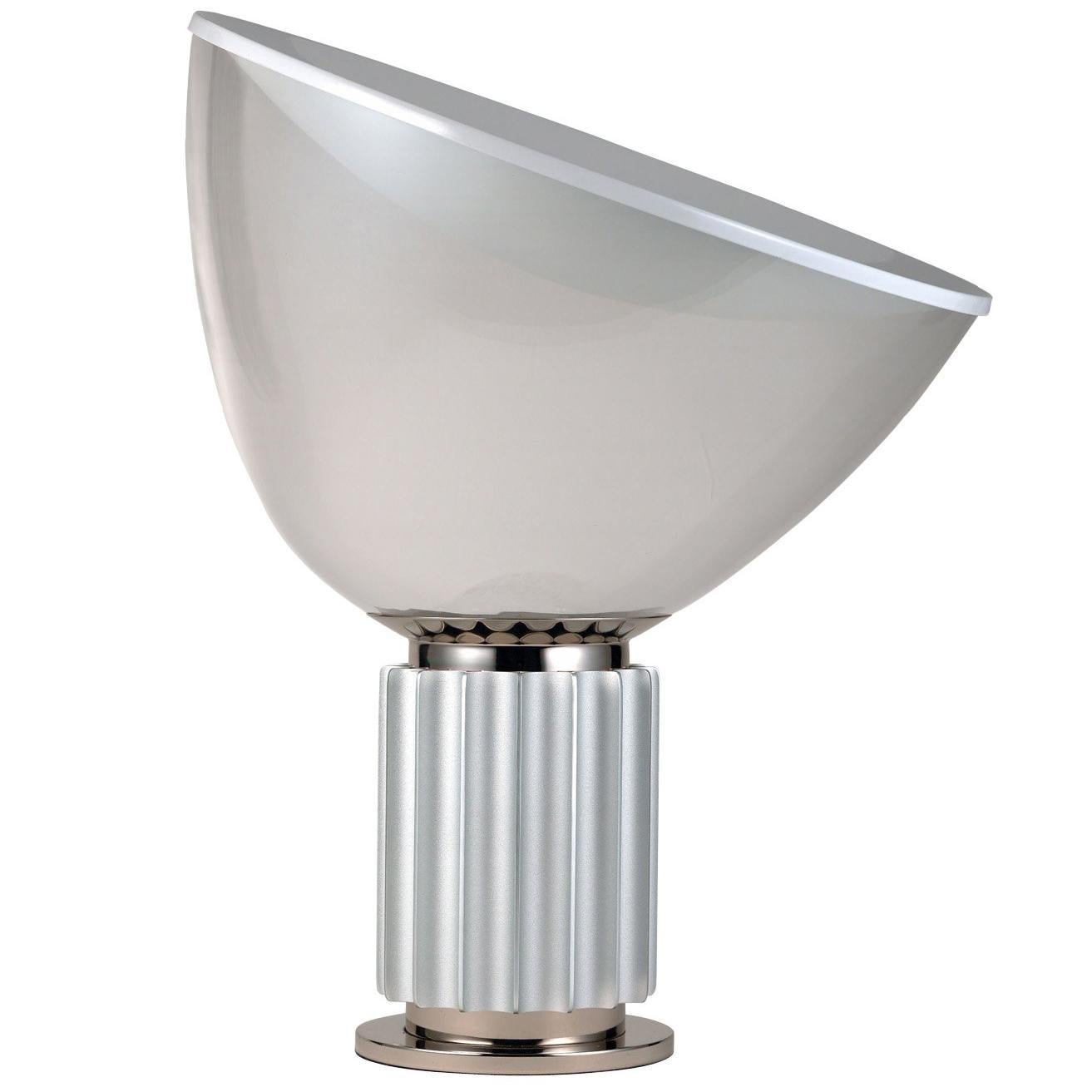 FLOS Taccia Led Diffuser Lamp in Silver by Achille & Pier Giacomo Castiglioni For Sale