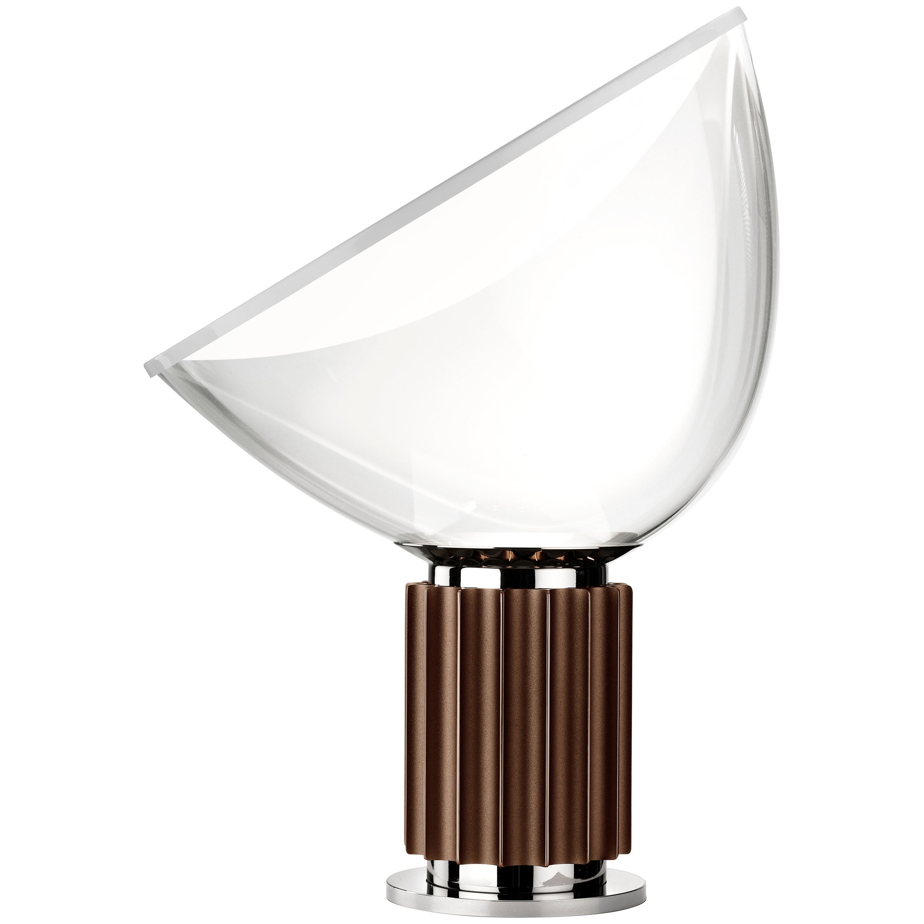 FLOS Taccia Led Lamp in Bronze by Achille & Pier Giacomo Castiglioni