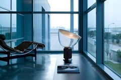 FLOS Taccia Led in Argento con Diffusore in Vetro, Achille and Pier Giacomo Castiglioni