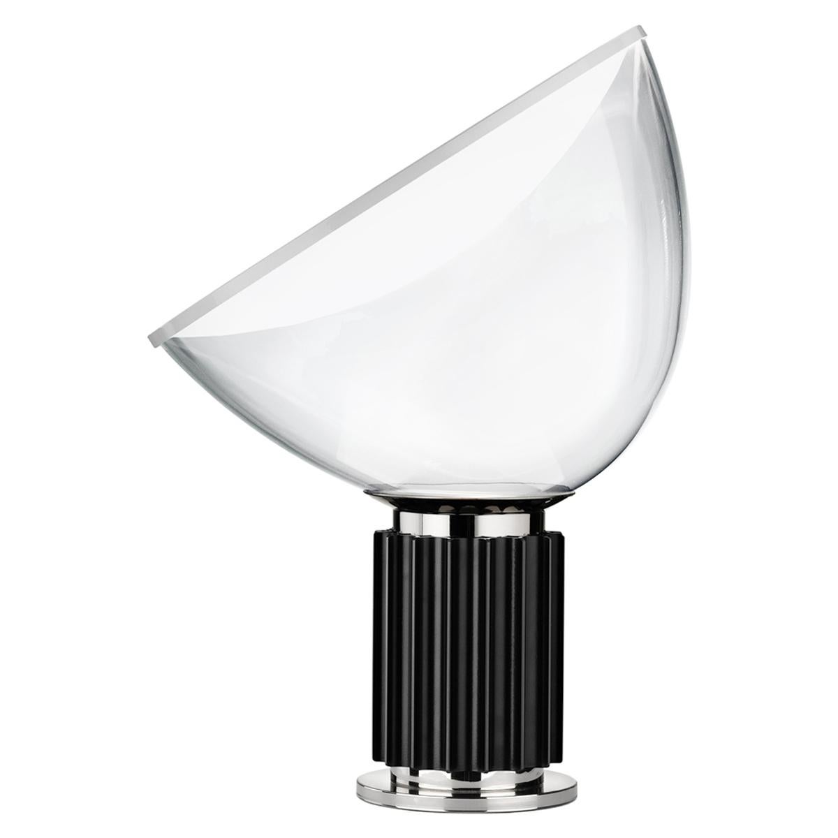 FLOS Taccia Small Table Lamp in Black by Achille & Pier Giacomo Castiglioni For Sale