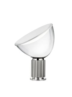 FLOS Taccia Small Table Lamp in Silver by Achille & Pier Giacomo Castiglioni